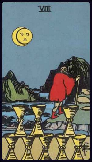 Ý nghĩa lá bài Tám Cốc (Eight of Cups) trong Tarot