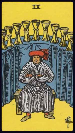 Ý nghĩa lá bài Chín Cốc (Nine of Cups) trong Tarot