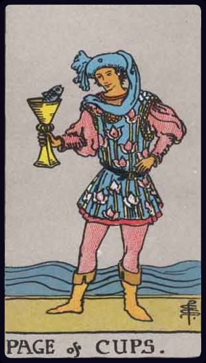 Ý nghĩa lá bài Thị Vệ Cốc (Page of Cups) trong Tarot